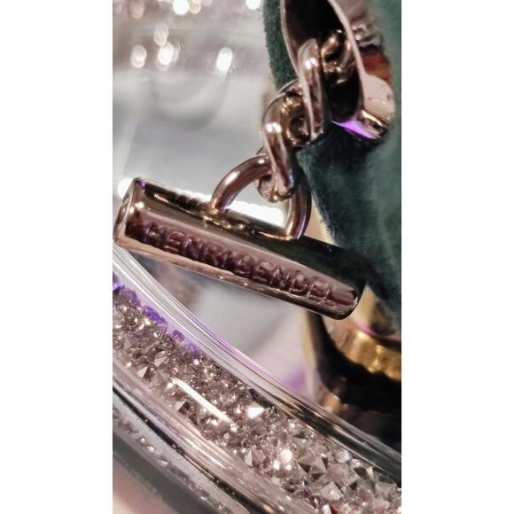 Henri Bendel Stylish Green Round Riveted Crossbody Bag - Picture 7 of 8